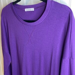 Levaca Purple long sleeve pullover Women’s Size XL